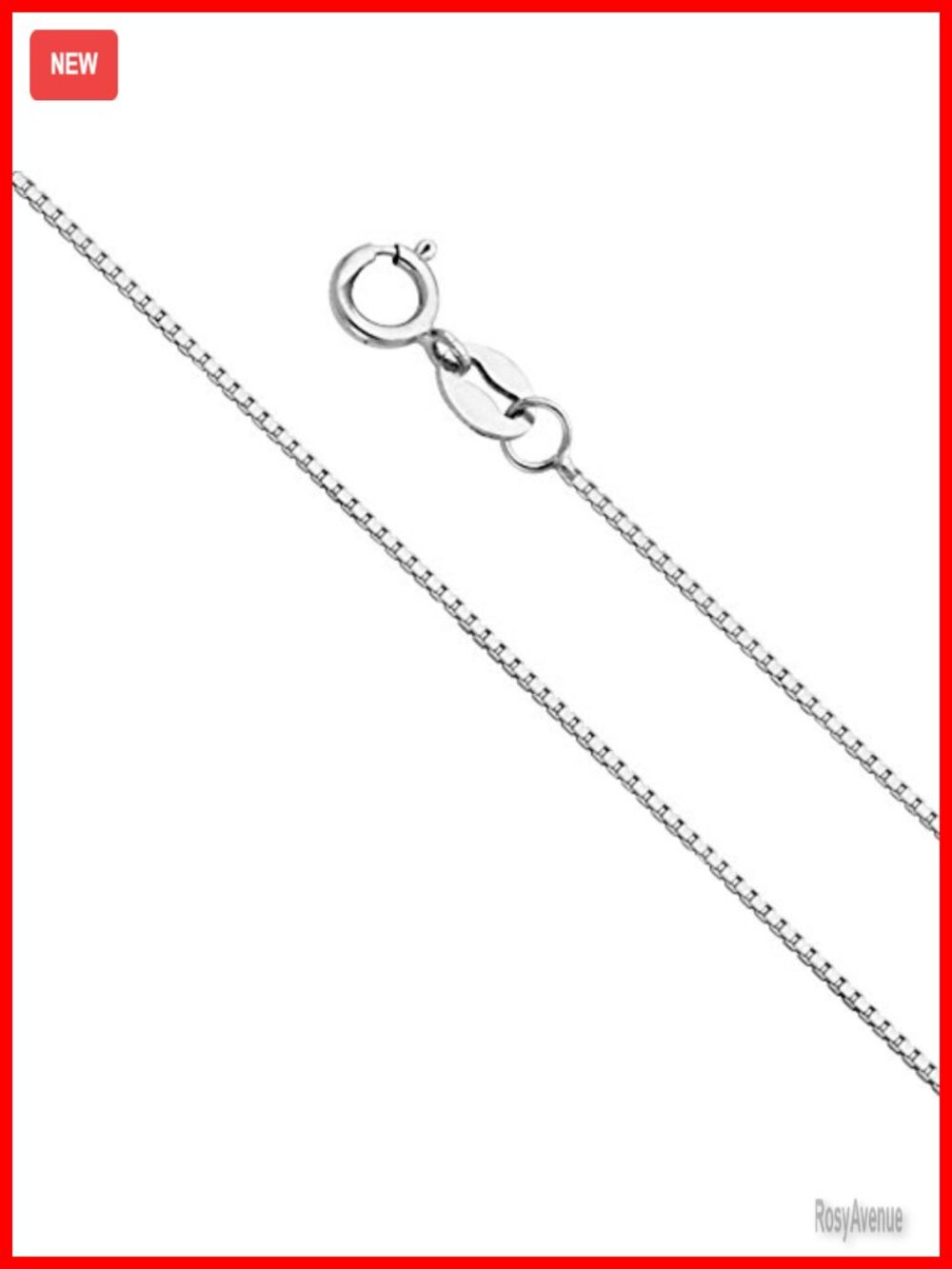 14k Gold Plated Box Link Chain Necklace 0.6mm Spring Ring Clasp 18"